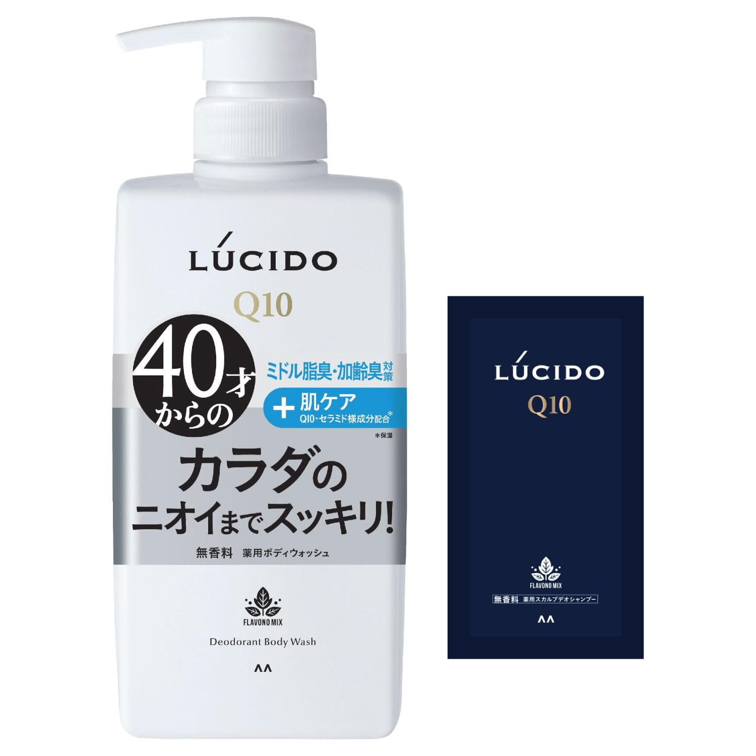 

LUCIDO Medicated Deodorant Body Wash Body Odor 450ml Sample Cream (Quasi-drug) [Men s Wash] [Aging Control] Liquid, Fragrance-Free, + (Skin 2g)