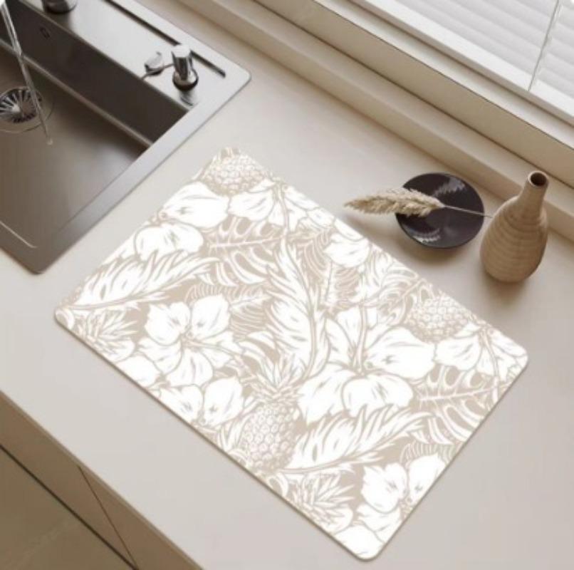 Быстросохнущие диатомовые коврики Минималистичный коврик для сушки Кухонный коврик для мытья посуды Коврик для стиральной машины Влагопоглощающий дренажный коврик для кофеварки 20x30cm 990₽