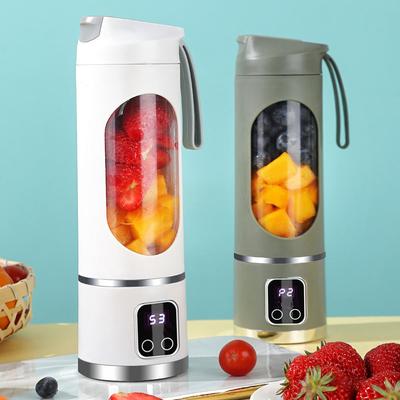New Household Charging MINI Crushed Ice Electric Juicer Powerful Motor 450ML Large Capacity Digital Display Juice Cup
