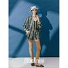 Blacknini Yinhuafu/Holiday Series Matte 12 M Silk Crepe De Chine Shirt/Sling/Shorts