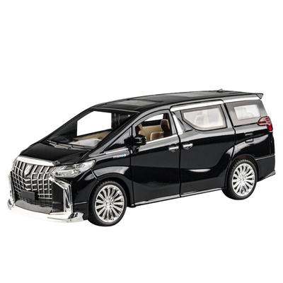 1/24 TOYOTA Alphard Monovolumen de Lujo Aleación Metal Fundido a Presión Modelo de Coche Sonido y Luz Coleccionable Hobby Modelo de Alta Simulación Regalo para Niño