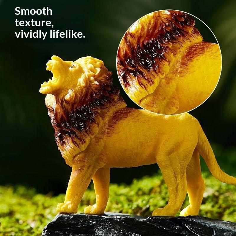 Animal Model Teaching Aids - Realistic Wild Animal Toys Zoo Simulation Playset Figures Desktop Ornament Lion Tiger Panda Elk