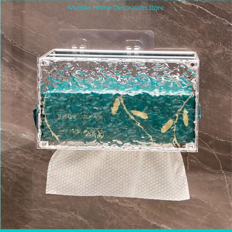 Practical Iron Art Tissue Box Cover Delicate Gold or Silver Textured Tissue Box for Adding Elegances To Any Room