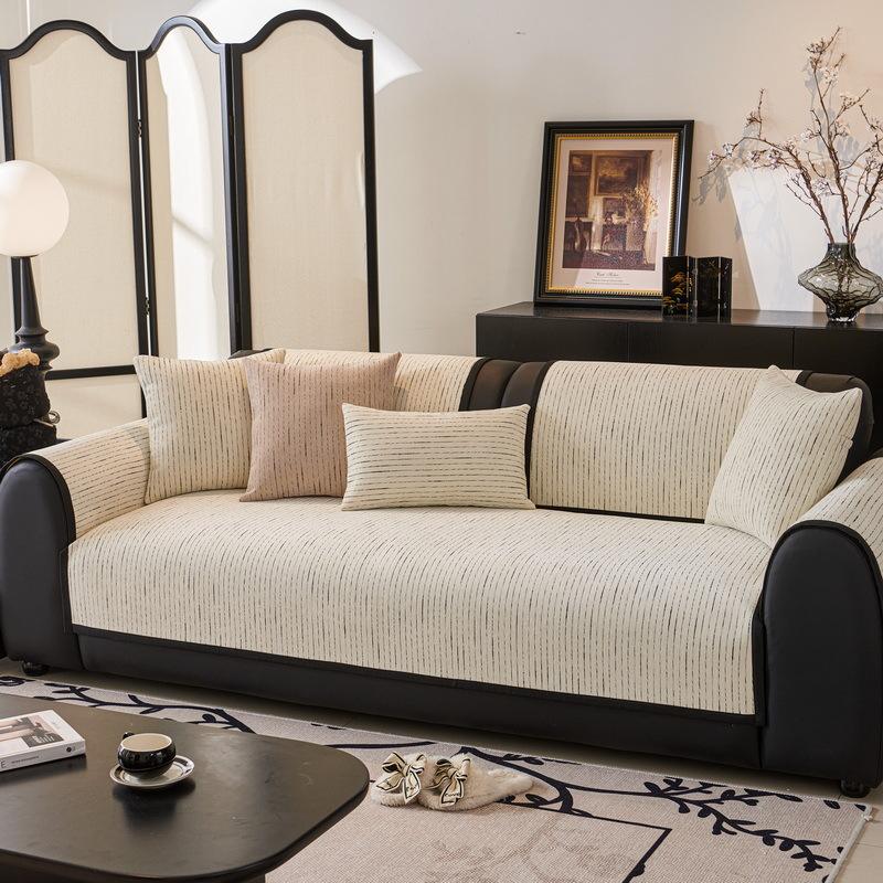 Chenille Sofa Cushion Four Seasons Universal Non-Slip Cushion Light Luxury High-Grade Leather Sofa Cover Cloth Cover Cover