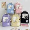 style versatile girl cute backpack contrasting color splicing primary and secondary school students lightweight backpack