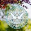 10 Inch Peacock Wind Spinner with 360 Rotating Hook Elegant Metal Garden Decor for Outdoor Patio Yard Spring Summer Fall Decoration
