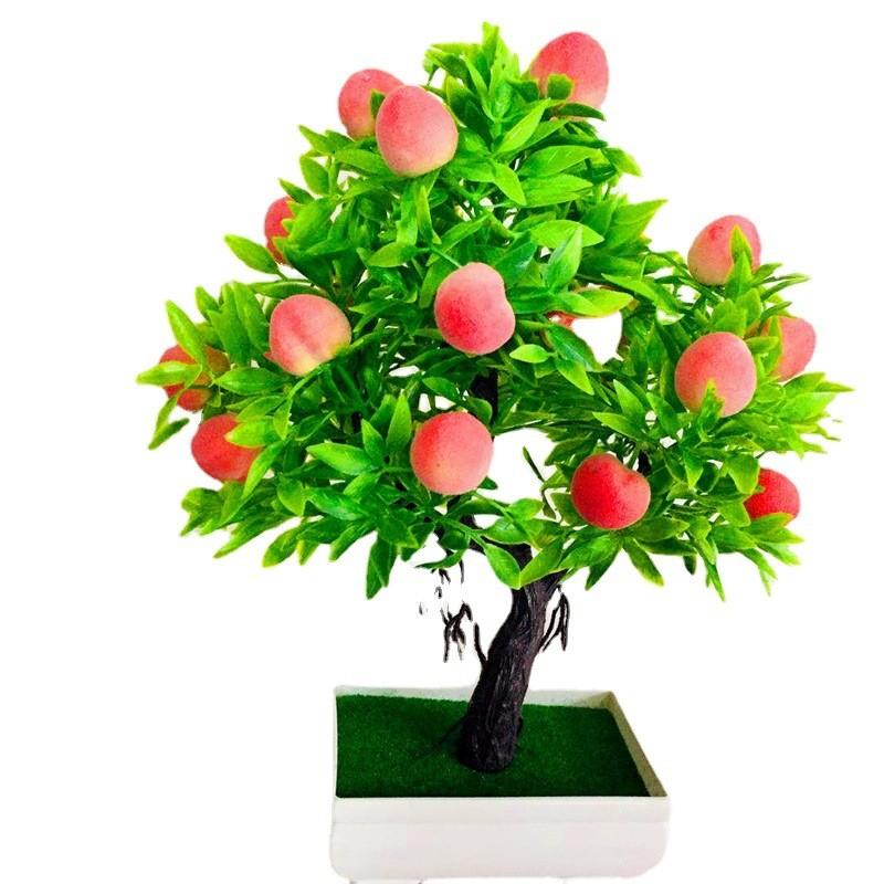 Simulationspflanze Pfirsich Topfpflanze Dekoration Zuhause Wohnzimmer Schreibtisch Büro Ornament