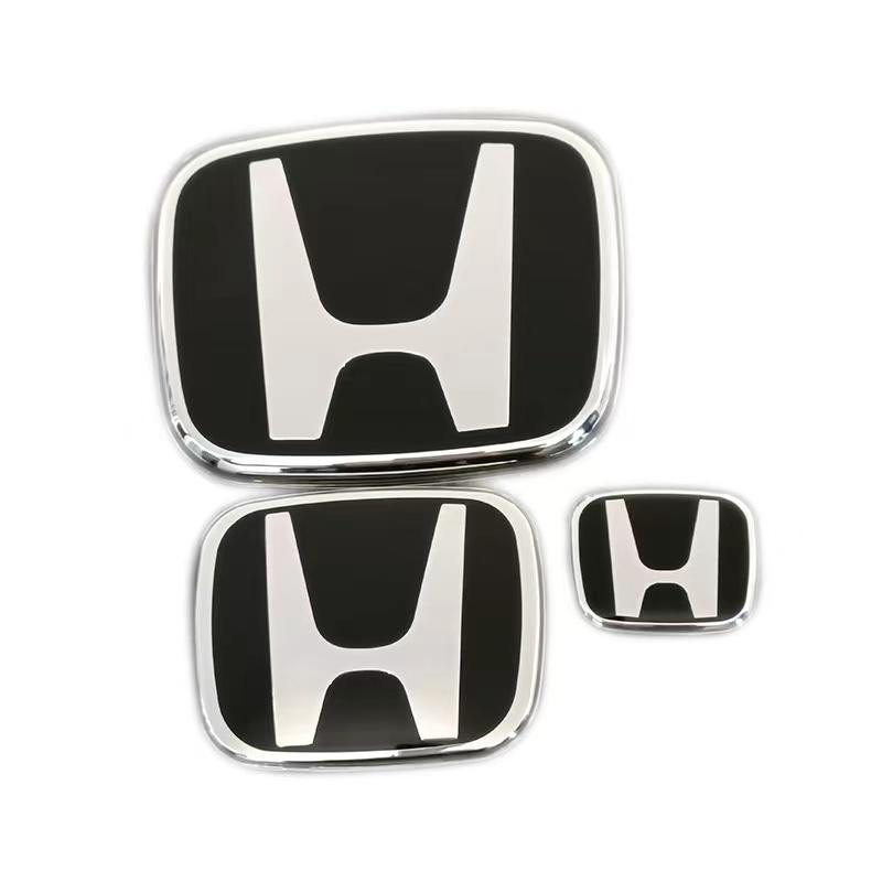 AAAHS1 Car Steering Wheel Emblem H-Sticker For Honda Civic Accord City CRV Jade Fit Odyssey Hybrid Red Black Blue Interior Modification