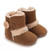 Baby Antiskid Shoe Winter Boots Baby Girl Boys Winter Warm Shoes Solid Fashion Toddler Fuzzy  First Walkers Kid Shoes 0-18M