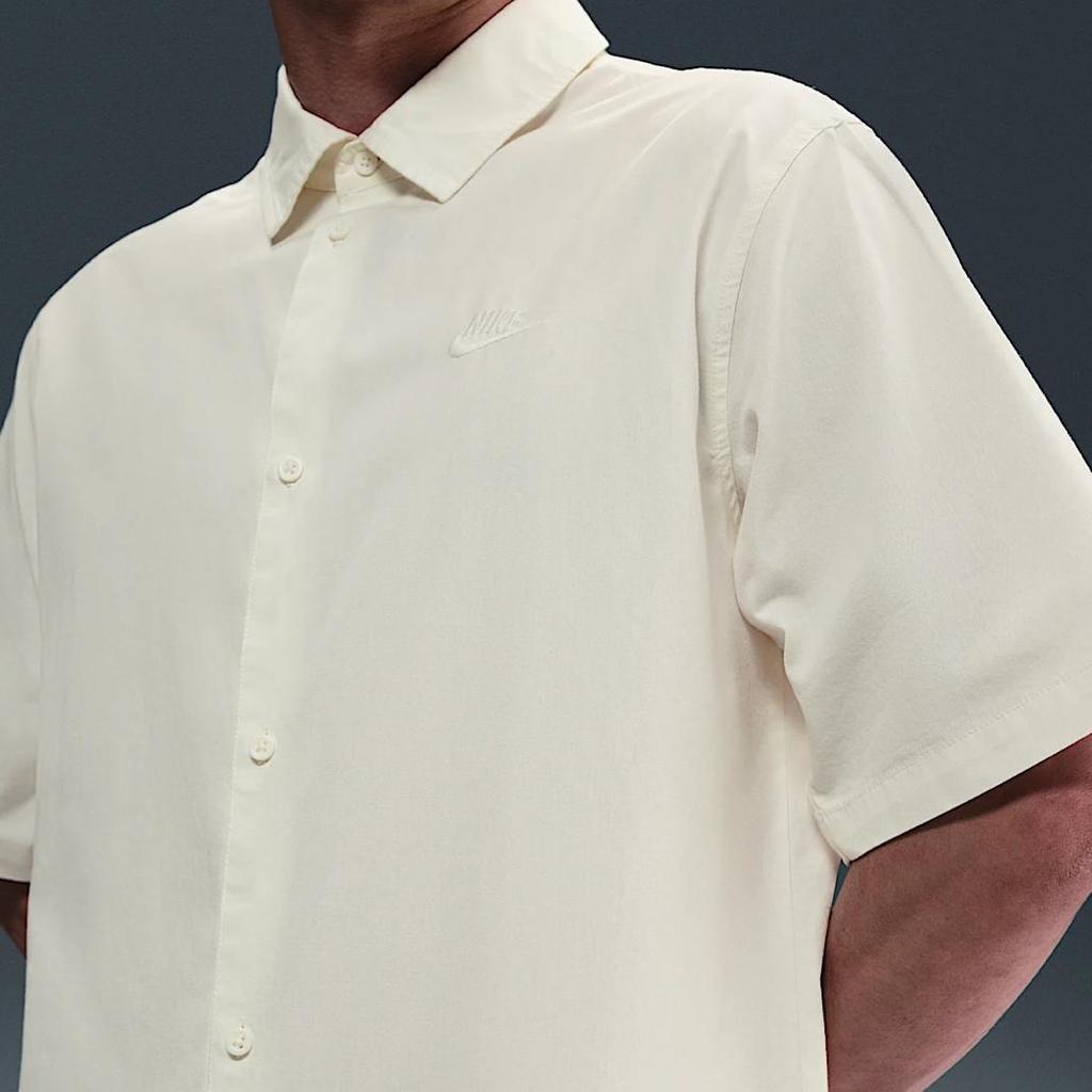 Nike Club SS25 Fashion Versatile Trendy Solid Color Short Sleeve T-Shirt Men Tops White HJ2030133