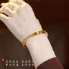 JinXiao Natural Golden Tiger Eye Yellow Tower Crystal Exquisite Crystal Bracelet for Women, Light Luxury Niche Exquisite Gift