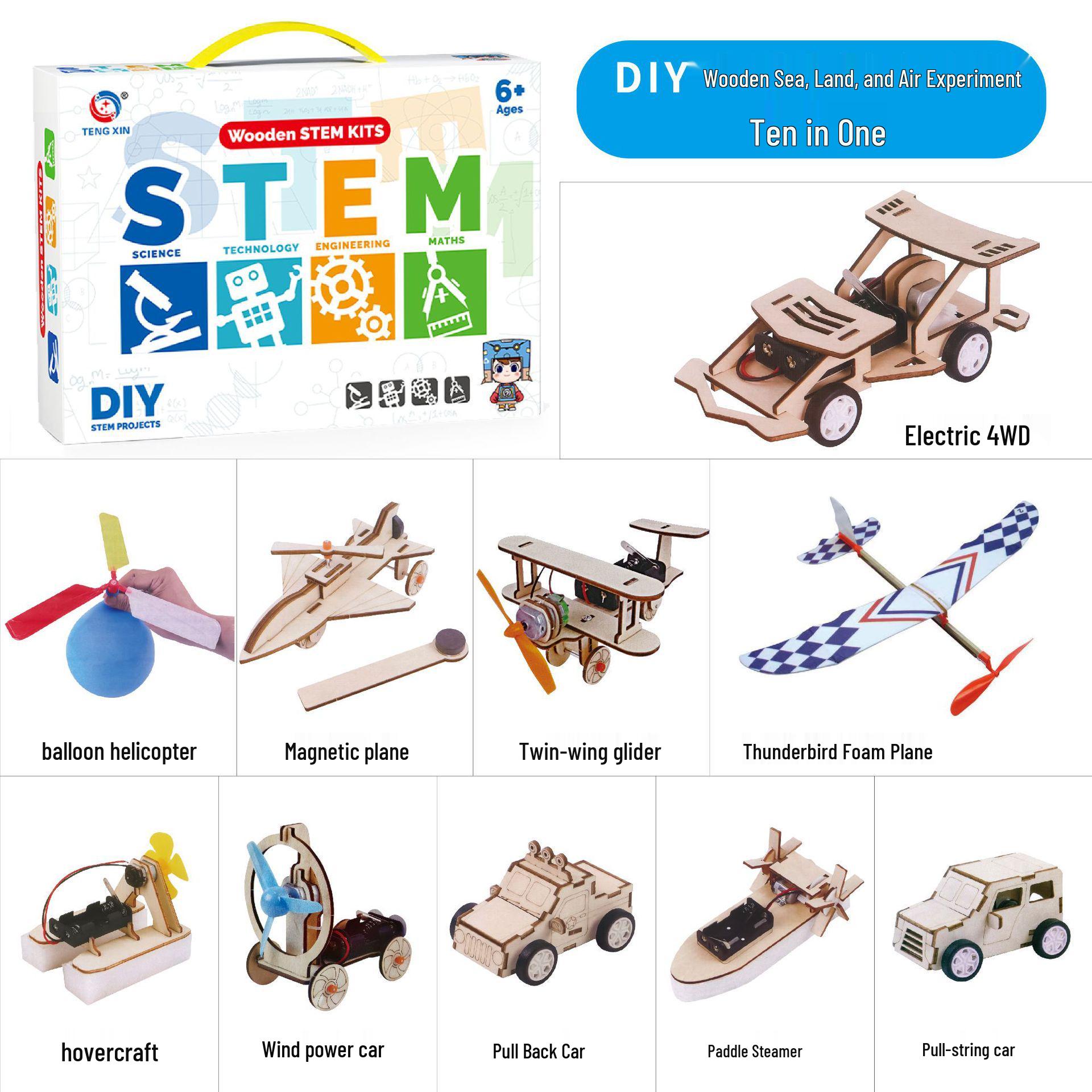 

Набор для научных экспериментов «Сделай сам»: Море, Земля и Воздух для младших школьников