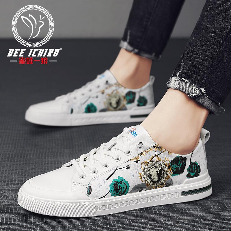 Men's shoes new summer four seasons lazy shoes casual leather shoes soft leather trendy shoes personality