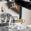 Mini Coffee Glass Milk Jug with Wooden Handle