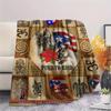 1Pc Puerto Rico Print Flannel Blanket, High quality Comfortable for All Seasons, Home Decor, Warmth and Comfort, Perfect for Christmas Gifts