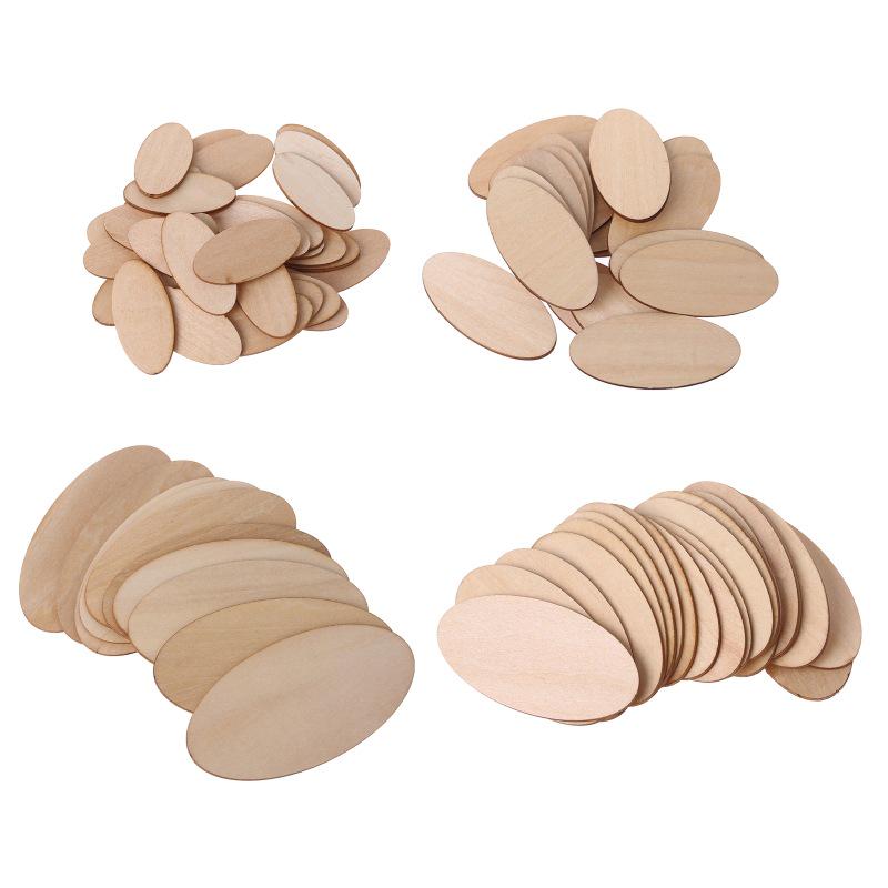 DIY Wooden Oval Slices for Creative Painting and Educational Crafts