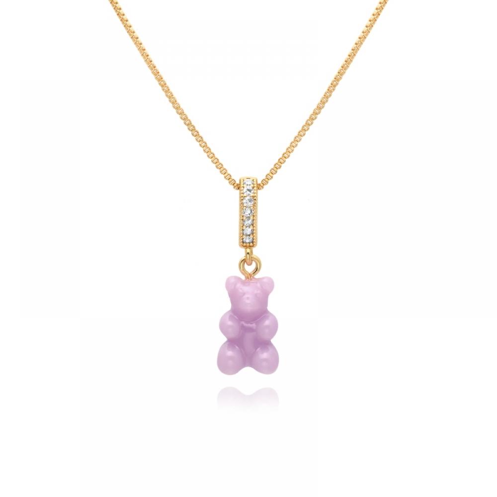         Nostalgia Bear Lavender Pave Connector                         