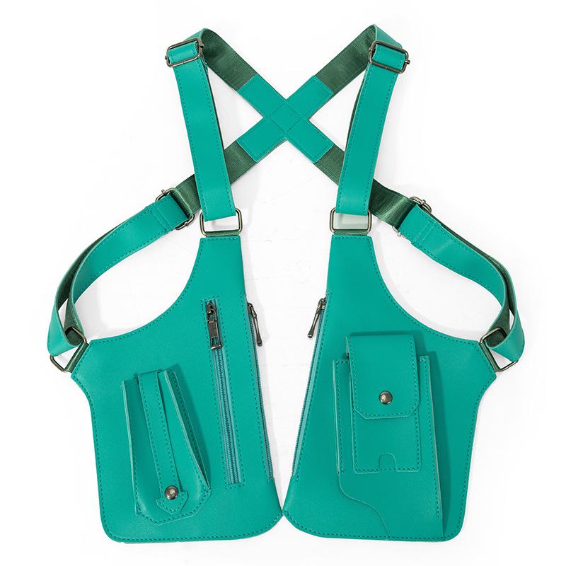 Męska i Damska Retro Torba Kamizelka Crossbody – Wielofunkcyjna Torba Sling Pod Pachę na Telefon i do Użytku Outdoorowego