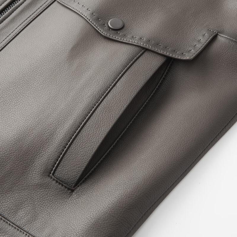 FIRS Men's Genuine Sheepskin Leather Jacket