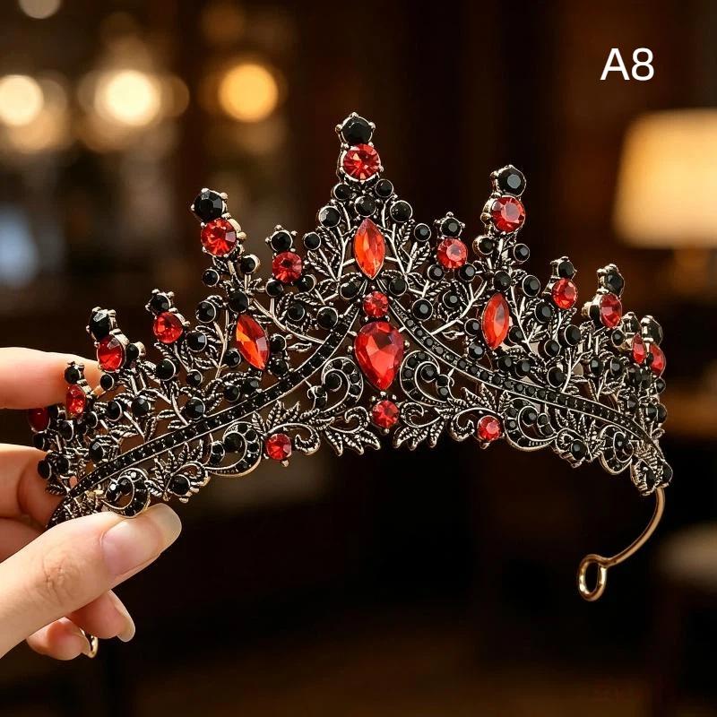 Bling Rhinestone Bridal Wedding Crown Princess Style Tiara Elegant Bridal Headwear for Prom Pageant Wedding