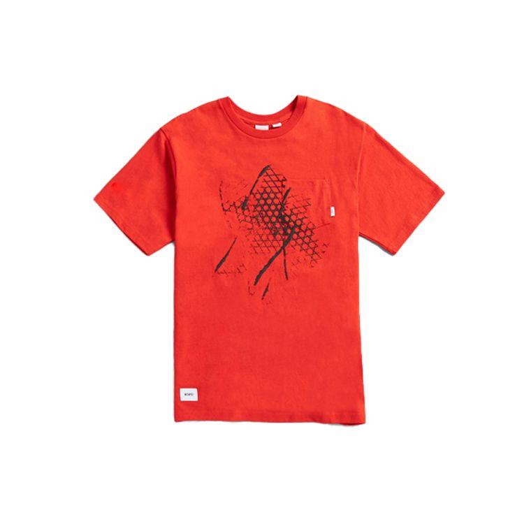 Vans x WTAPS Crossbones Print Short Sleeve T-Shirt Unisex Tops Orange VN0A4TRDZXT1