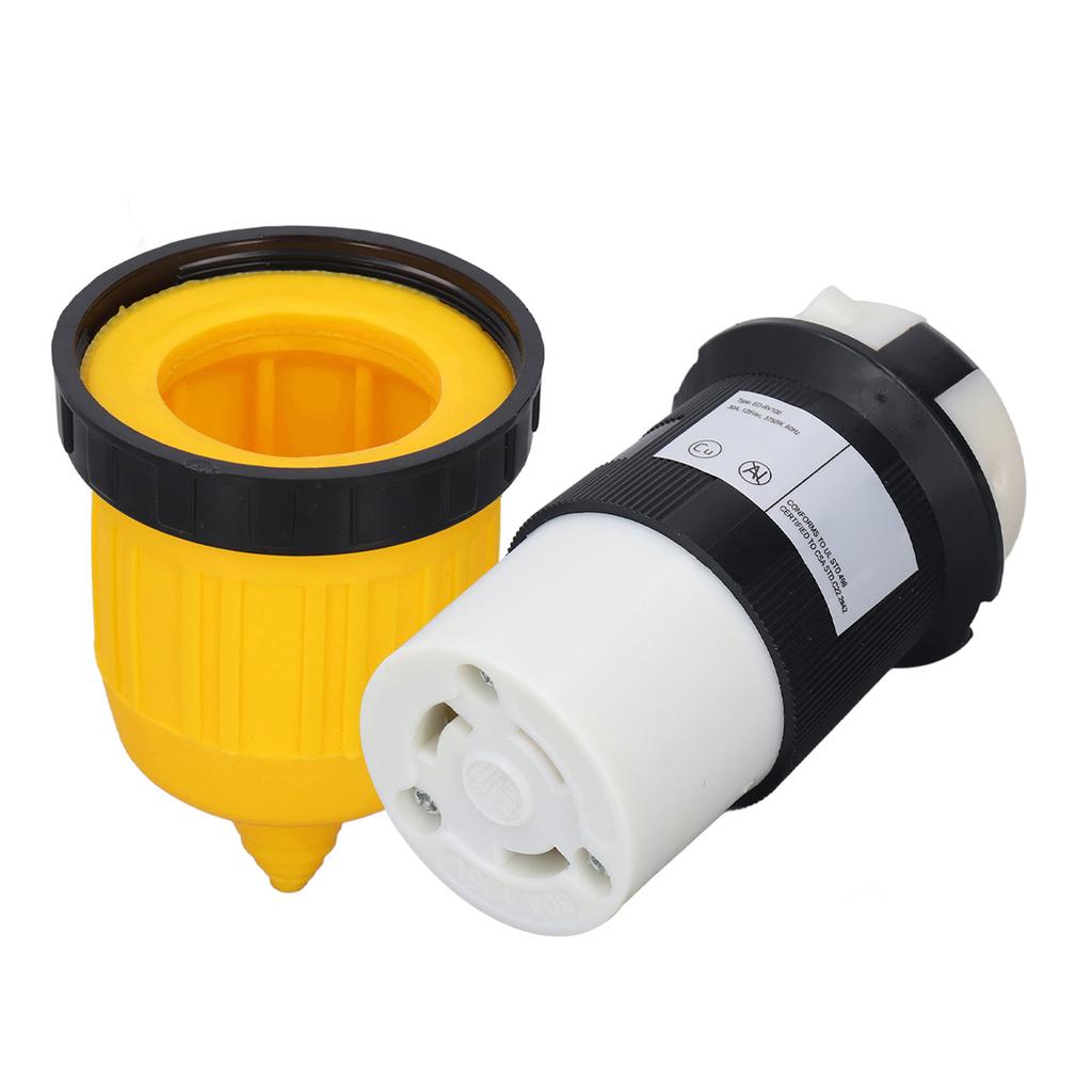 Locking Connector 30A Safety Insulated Twist Lock Plug Connector Power Cord Cover for RV