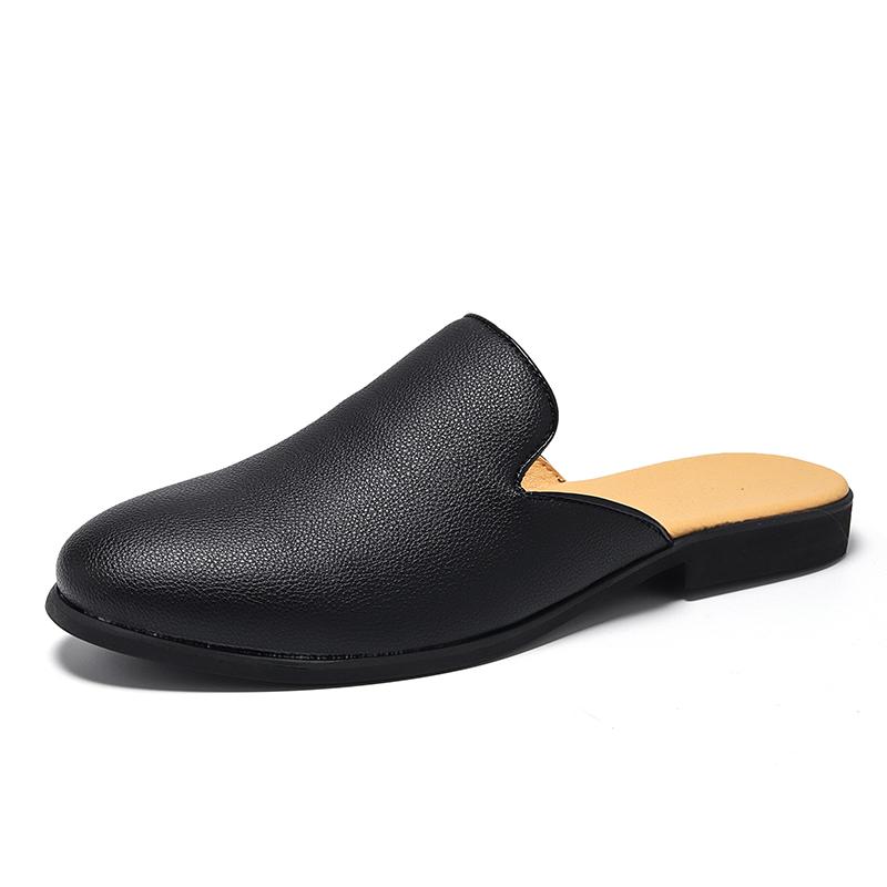 Hvite Herre Halvsko For Menn Sko Mules Fritidssko Designer Sko Mote Loafers Luksus Svarte Tøfler 2024