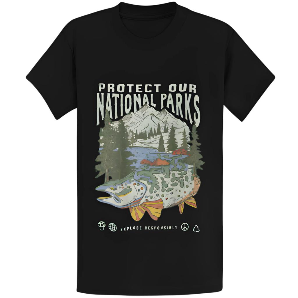 Respect The Locals Wildlife 90s National Park T-Shirt - Retro Granola Gift Tee