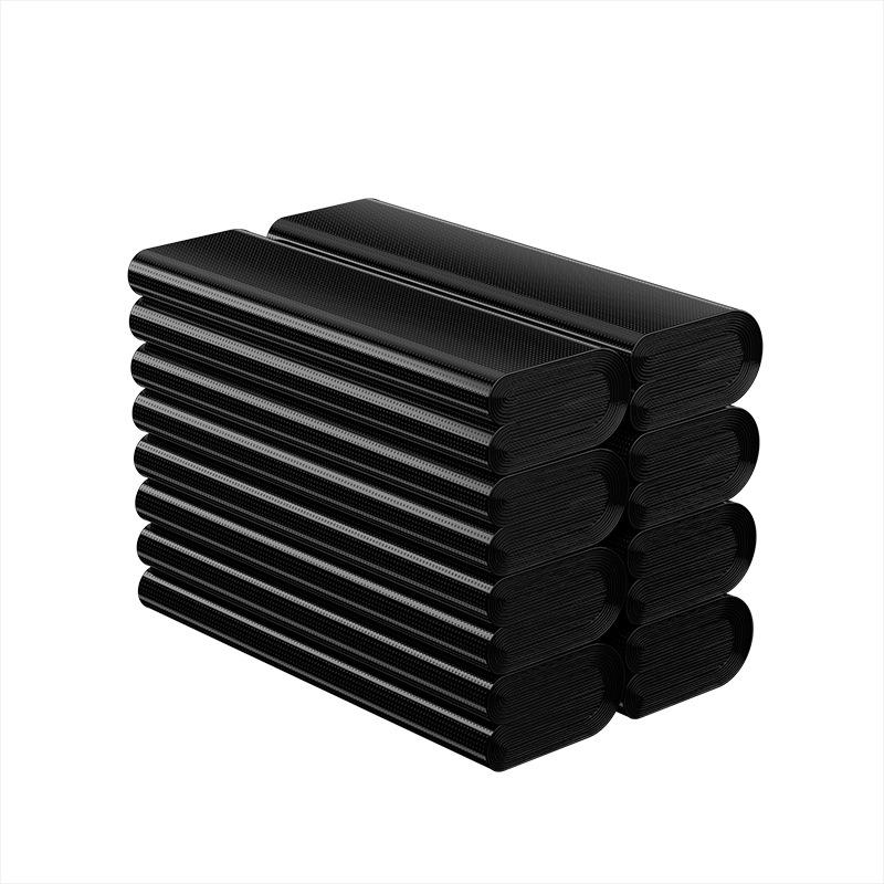 Thick Black Disposable Plastic Handheld Food Bag