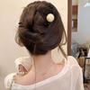 Vintage Kaffee Acetat U-förmige Haarnadel für Frauen Mädchen Mode Runde Perle Geometrische Haarstäbe Schmuck Haarschmuck