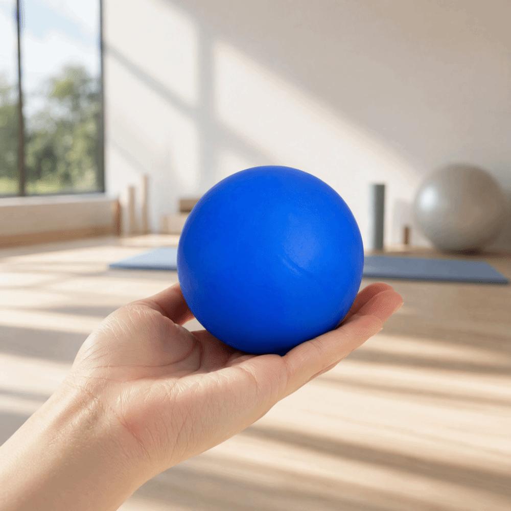 5PCS High Elasticity Bouncy Ball Rubber Stress Ball Professional Hand Exercise Balls Practice синий