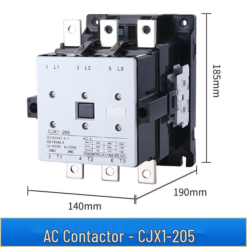 Silver Contacts AC Contactor CJX1-63: 75-400A, 380V
