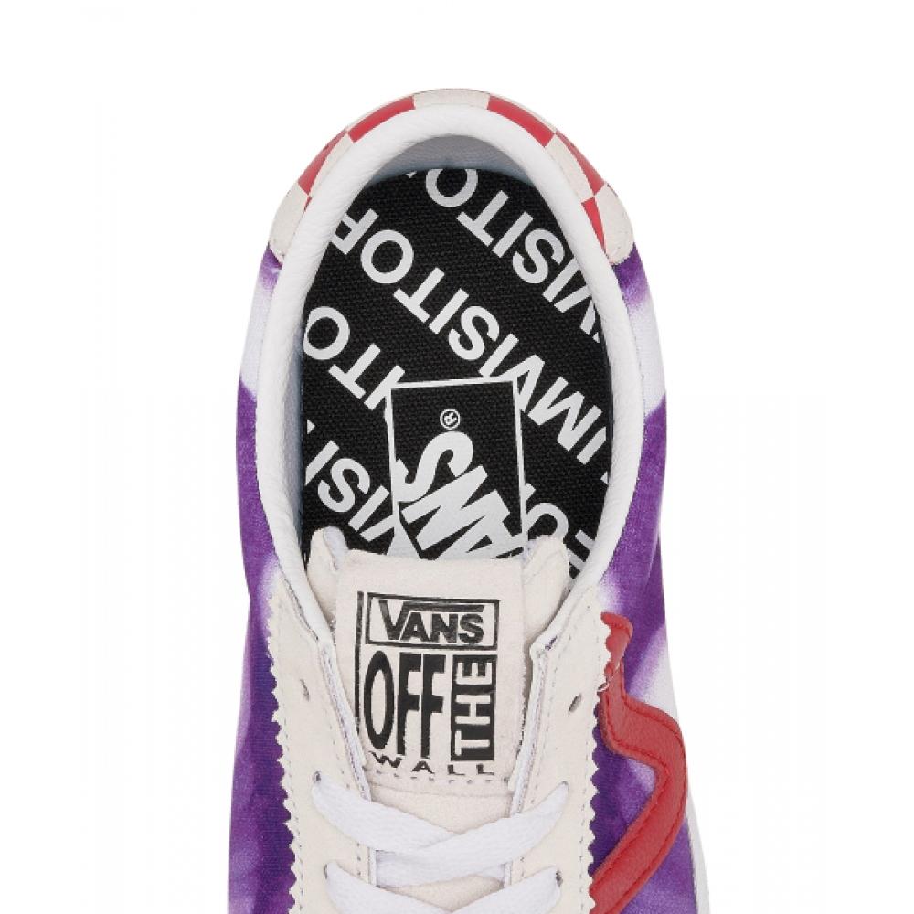 スニーカー ^VANS^ Vans the Museum Visitor Sports Low White Purple VN000 Vans Vans X The Museum Visitor Sports Low White Purple