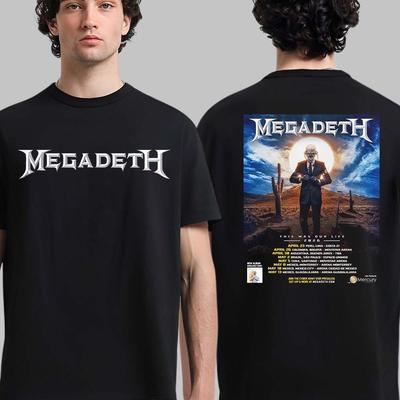 Megadeth This Was Our Life 2026 Tourplan Termine Doppelseitiges T-Shirt