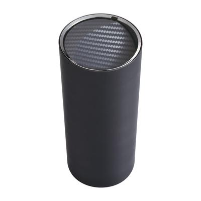 SEIWA WA96 Auto Mülleimer Flaschenhalter Becher Schwarz mit Karbon Weiches Material Dose, Staub, Halter, Faser, Zylindrisch,