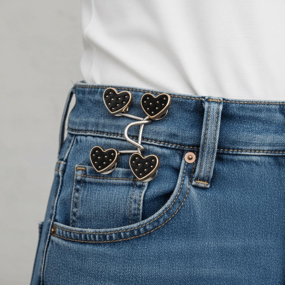 Nagelfreier Taillenknopf-Befestiger Kein Nähen Erforderlich Jeans-Taillenstraffer-Clip Hosenclips
