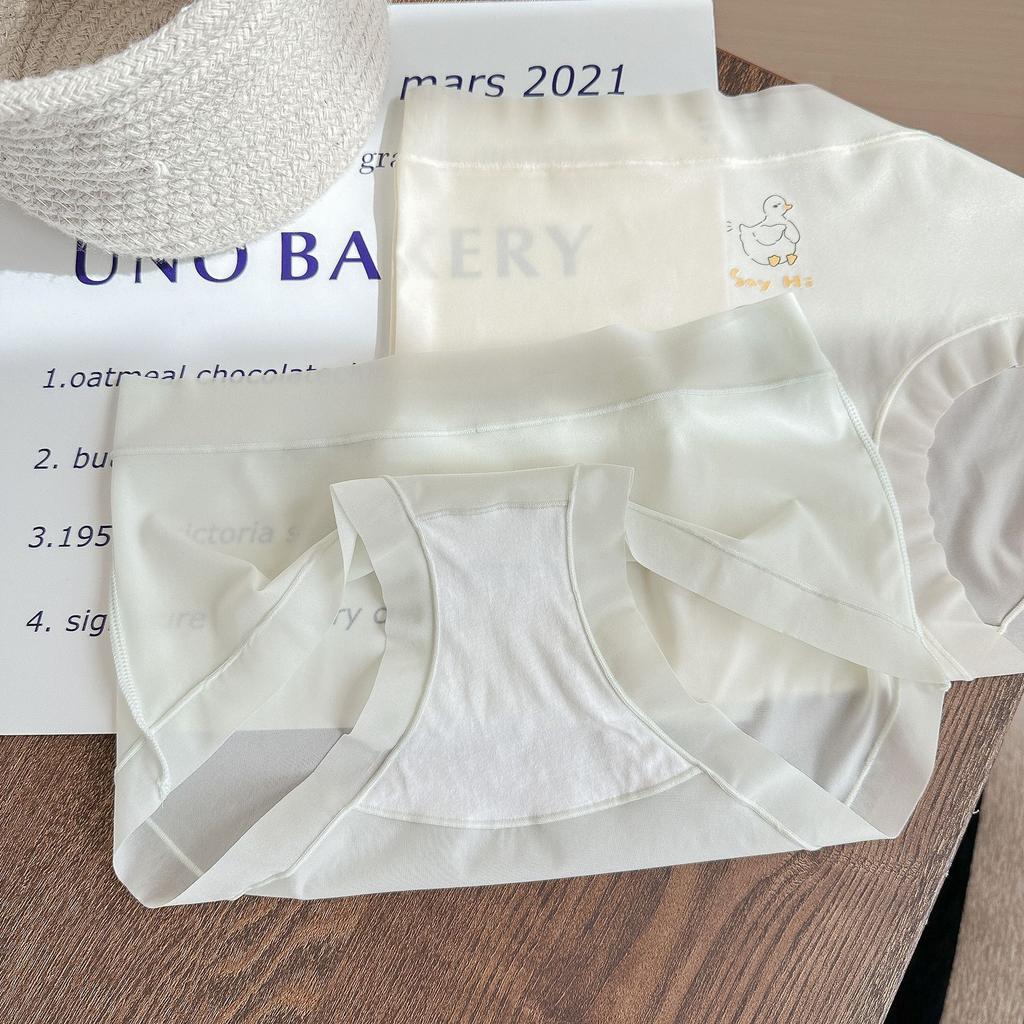 Women's Panties Cartoon Ice Silk Underwear Women's Non-trace Anti-bacterial Ultra-thin Briefs for Girls