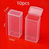 Mini Clear Plastic Storage Box 1/10 Pack Stackable Rectangular Organizer for Jewelry Beads Cosmetic Sample Storage