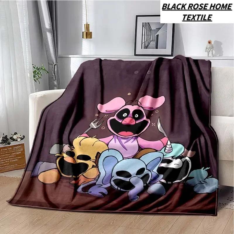 Fashion Art Print Cartoon Anime S-smiling critters Blanket Outdoor Car Travel Portable Camping Warm Cover Blanket Birthday Gift