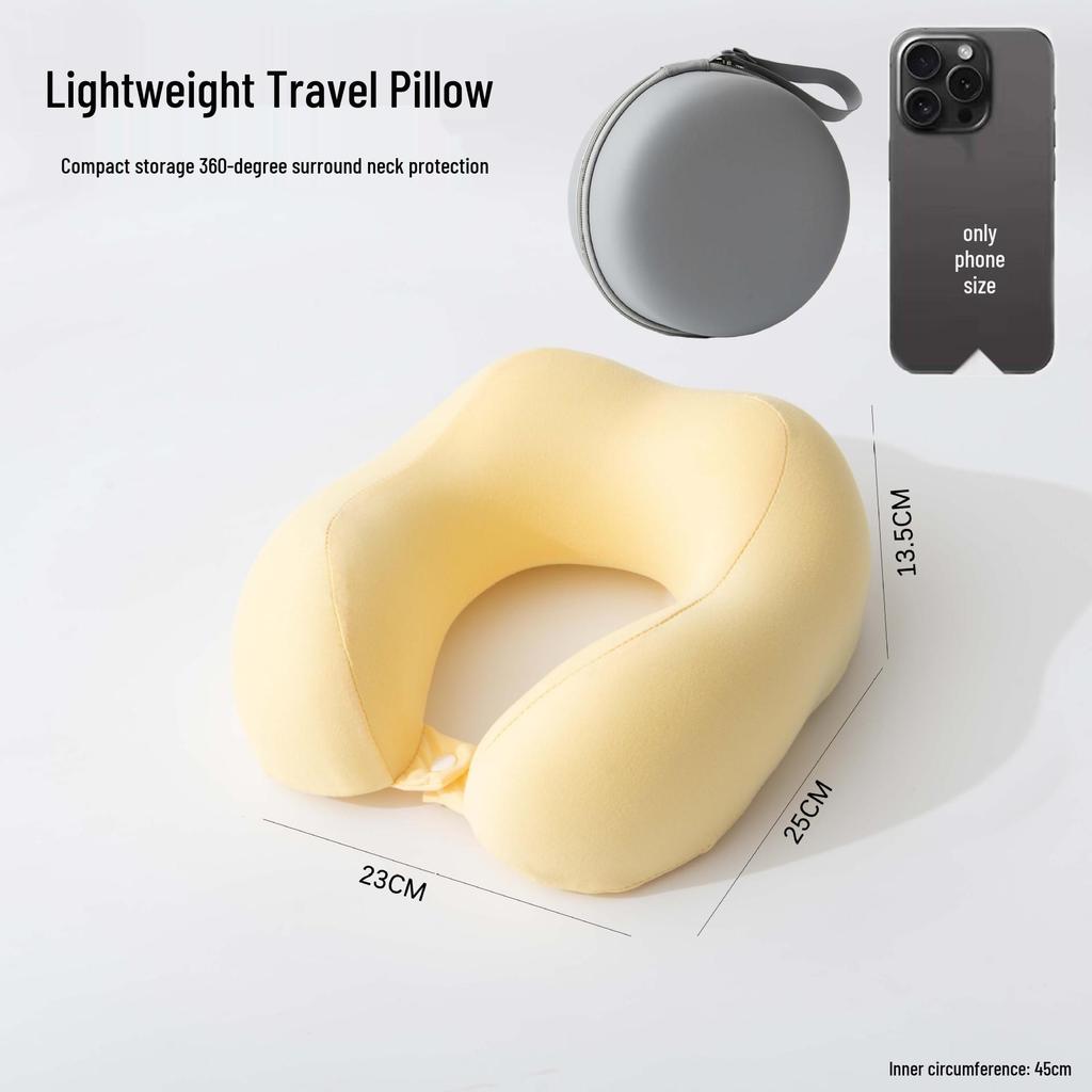 Memory Foam U-Shaped Travel Neck Pillow for Airplane and Cervical Support