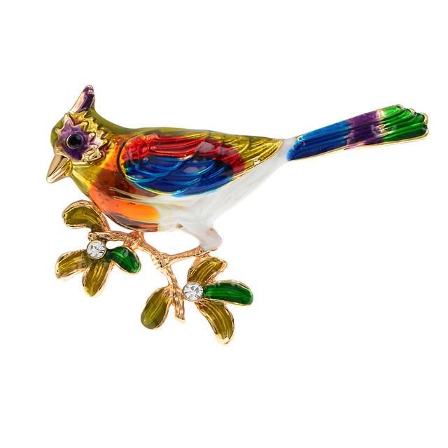 New Fashion Colorful Enamel Bird Brooch Pins Cute Animal Unisex Women And Men Jewelry Gifts Accessories