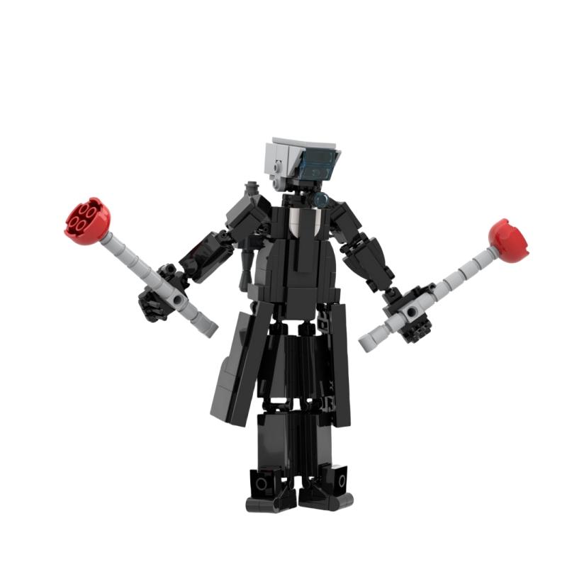 Hot New A Series of Skibidi Toilet Man Drill Male Titan Man Female TV Personality Building Blocks Set Toy for Kids New Year Gift