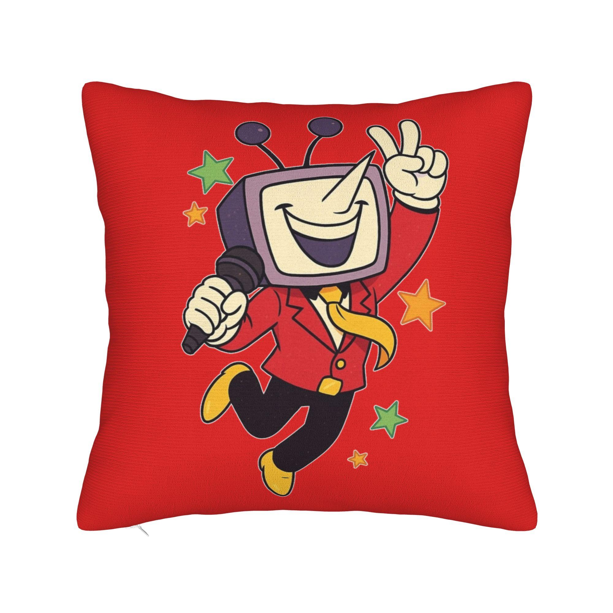 

BFDI Firey Leaf Cartoon Pillowcase Polyester Cushion Cover Decor Pillow Case Cover Seat Square 4040cm 30x30cm 12x12in