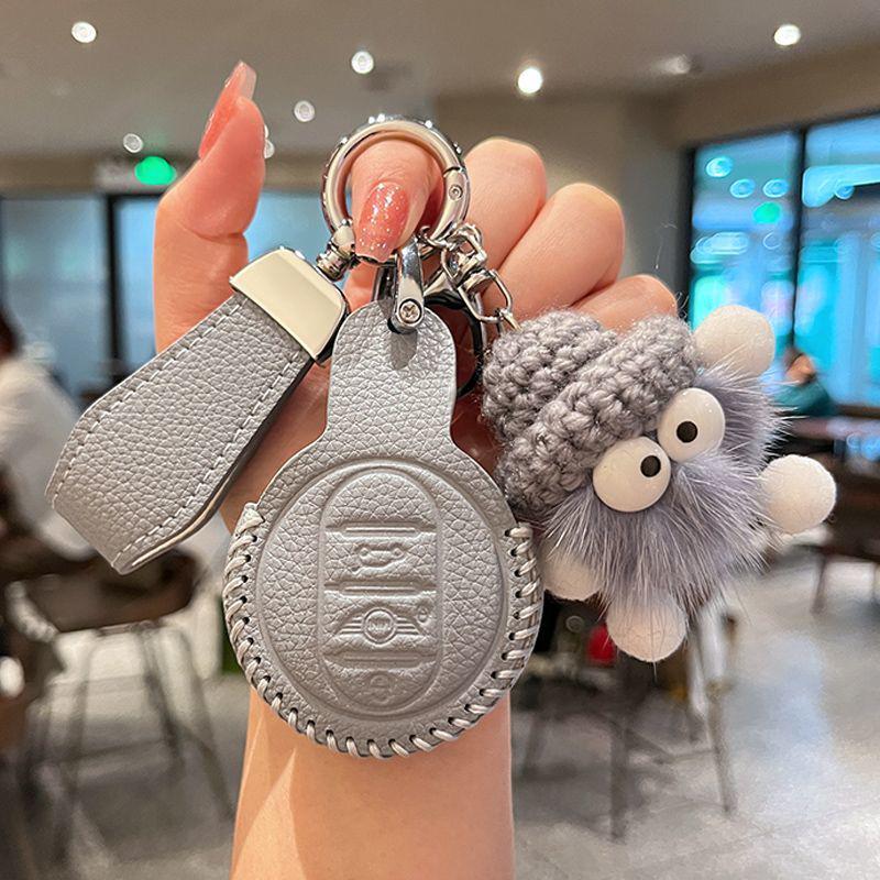 Originální kožený obal na klíče pro BMW Mini Cooper - High-endová přezková taška pro ženy