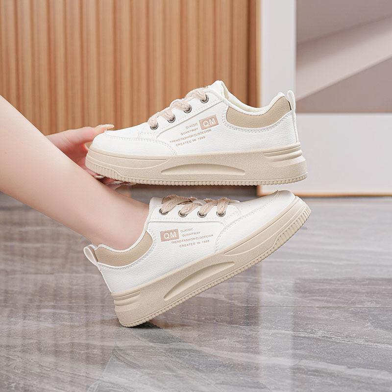 Spring Xiaobai new ins trendy casual muffin shoes sports shoes P 35 бежевый