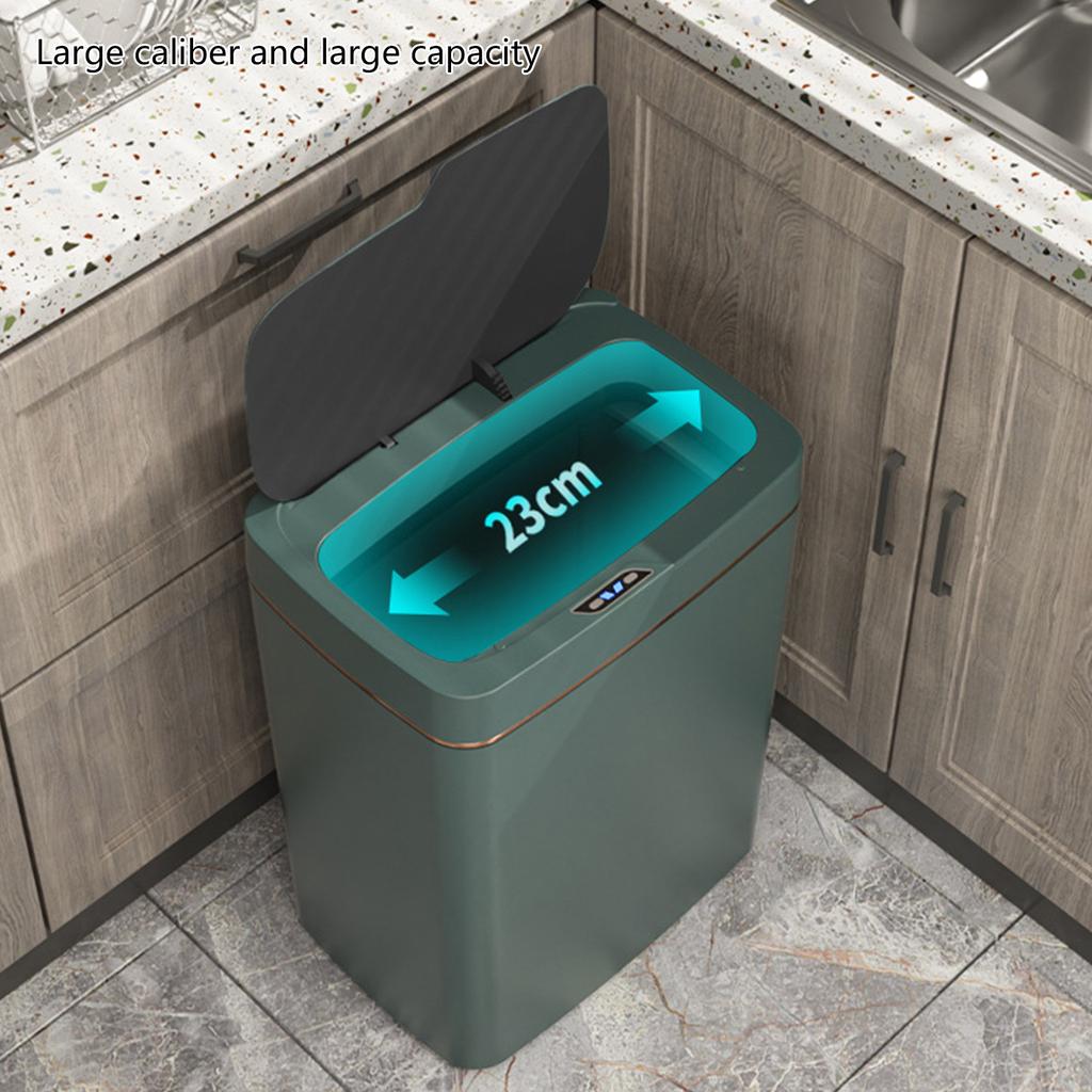Intelligent Trash Container with Sensors Lid Fashion Automatic Garbage Can for Various Room Placement Trash Bin