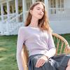 Betu Women's 2025 Spring Color-Block Faux Two-Piece V-Neck Knit Sweater