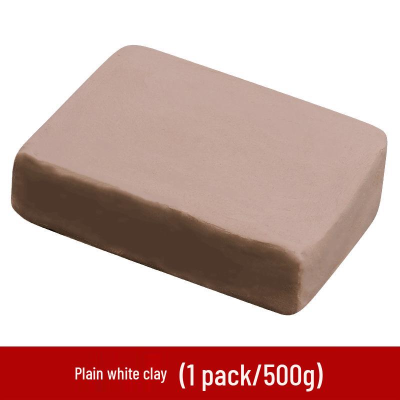 High-White Kaolin No-Bake Pottery Clay for Students - Ideal for Handmade Sculpting and Porcelain Work 500g