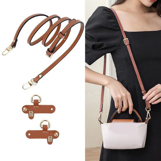 Набір регульованих ременів для сумки. Наплічний ремінь зі штучної шкіри з металевими пряжками. Заміна ремінця для жіночої міні-сумки через плече.