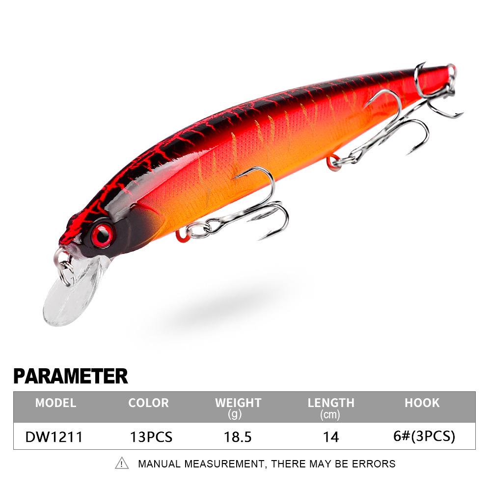 14cm/18.5g Plovoucí Minnow Rybářská Nástraha - VIB Bionická Tvrdý Plast Umělá Nástraha